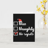 Kerstmis Nice Ondeugend Geen Spijt Grappige Kerstm Kaart (Gele Bloem)