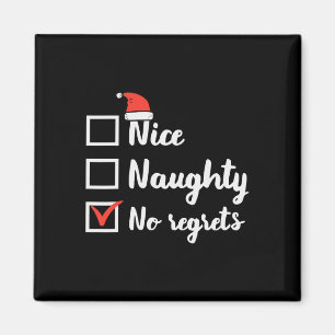 Kerstmis Nice Ondeugend Geen Spijt Grappige Kerstm Magneet