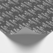 Kerstmis NICE ONDEUGEND Tekst op Grijs Cadeaupapier (Hoek)