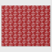 Kerstmis NICE ONDEUGENDE Tekst op Rood Cadeaupapier (Vlak)