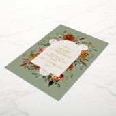 Kerstmis niet-fotoelegante vlek floral folie feestdagenkaart (Gedraaid)