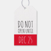 Kerstmis niet geopend | Vakantie Cadeaulabel (Voorkant)