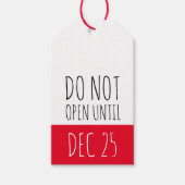 Kerstmis niet geopend | Vakantiestische Labels Cadeaulabel (Voorkant)