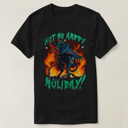 Kerstmis niet zo gelukkig vakantie horror t-shirt (Design voorkant)
