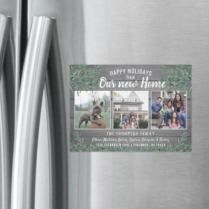 Kerstmis Nieuw Adres Magnetische Foto Aankondiging
