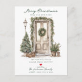 Kerstmis Nieuw Huis Verhuizen Aankondigingskaart (Voorkant)