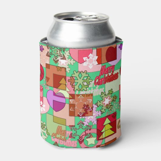 Kerstmis, nieuw jaar blikjeskoeler (Blikje Voorkant)