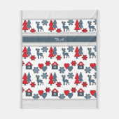 Kerstmis, nieuw jaar, herten fleece deken (Voorkant)