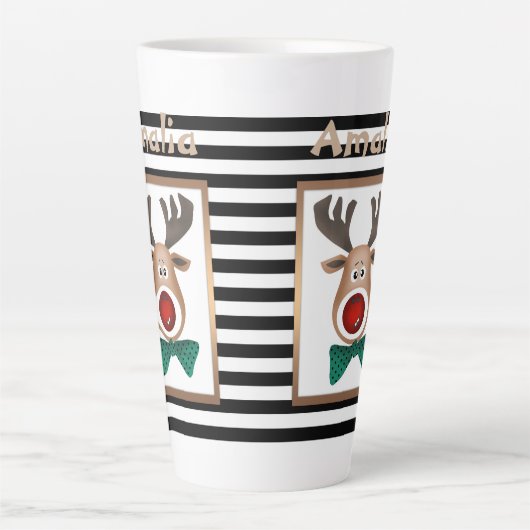 Kerstmis, nieuw jaar, herten latte mok (Voorkant)