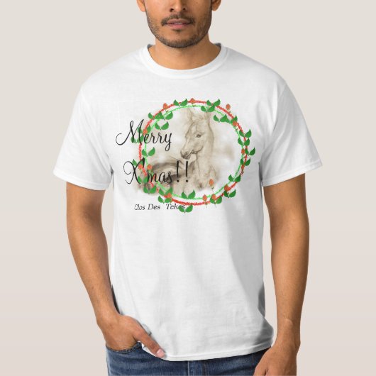 Kerstmis, nieuw jaar met paard!! t-shirt (Voorkant)