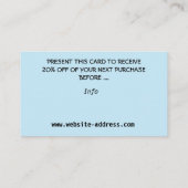 Kerstmis, nieuw jaar, rat visitekaartje (Achterkant)