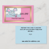 Kerstmis, nieuw jaar, rat visitekaartje (Voorkant / Achterkant)