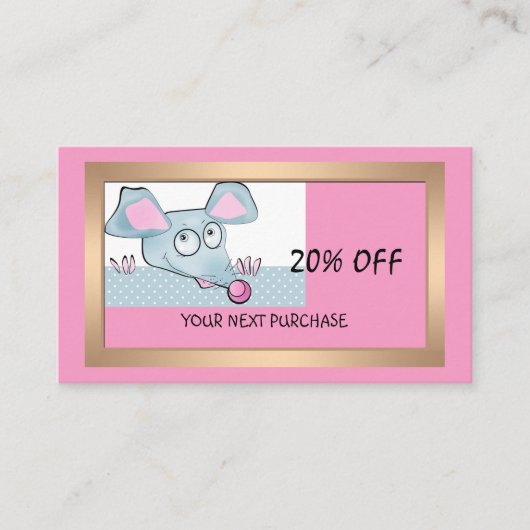 Kerstmis, nieuw jaar, rat visitekaartje (Voorkant)