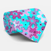 Kerstmis Nieuw jaar sneeuwblauw roze karton Stropdas (Opgerold)