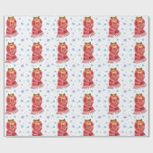 Kerstmis/nieuw jaar tijgerwerkpapier cadeaupapier (Vlak)