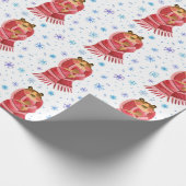 Kerstmis/nieuw jaar tijgerwerkpapier cadeaupapier (Hoek)