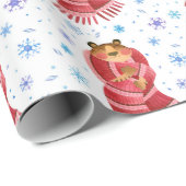 Kerstmis/nieuw jaar tijgerwerkpapier cadeaupapier (Rol Hoek)