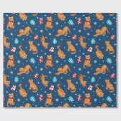 Kerstmis/nieuw jaar tijgerwerkpapier cadeaupapier (Vlak)