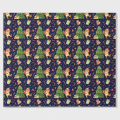 Kerstmis/nieuw jaar tijgerwerkpapier cadeaupapier (Vlak)