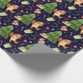 Kerstmis/nieuw jaar tijgerwerkpapier cadeaupapier (Hoek)