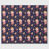 Kerstmis/nieuw jaar tijgerwerkpapier cadeaupapier (Vlak)