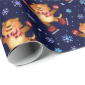 Kerstmis/nieuw jaar tijgerwerkpapier cadeaupapier (Rol Hoek)