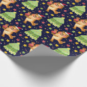 Kerstmis/nieuw jaar tijgerwerkpapier cadeaupapier (Hoek)