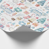 Kerstmis/nieuw jaar tijgerwerkpapier cadeaupapier (Hoek)