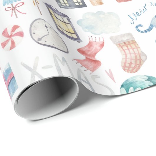 Kerstmis/nieuw jaar tijgerwerkpapier cadeaupapier (Rol Hoek)