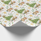 Kerstmis/nieuw jaar tijgerwerkpapier cadeaupapier (Hoek)