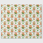 Kerstmis/nieuw jaar tijgerwerkpapier cadeaupapier (Vlak)