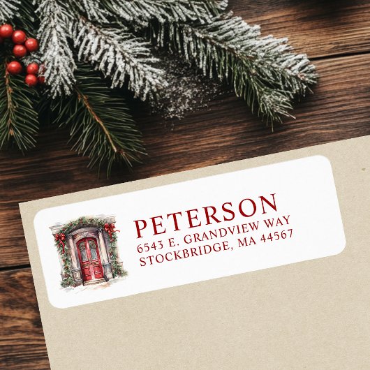 Kerstmis Nieuw Thuis Retouradreslabels Etiket