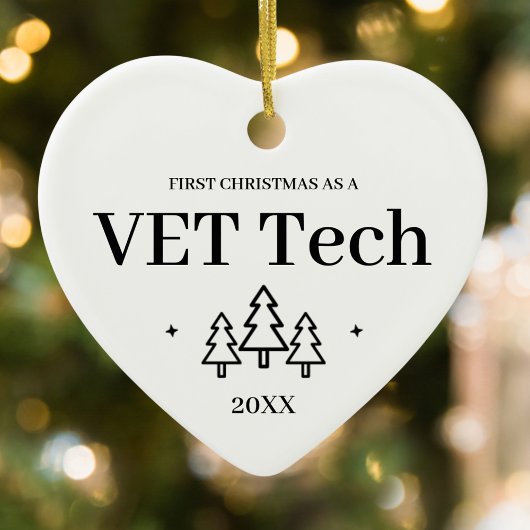 Kerstmis nieuwe baan VET Tech Keramisch Ornament