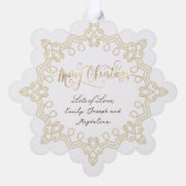 Kerstmis nieuwe baby ornament kaart (Achterkant)