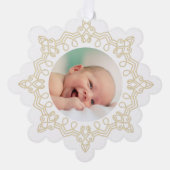 Kerstmis nieuwe baby ornament kaart (Voorkant)