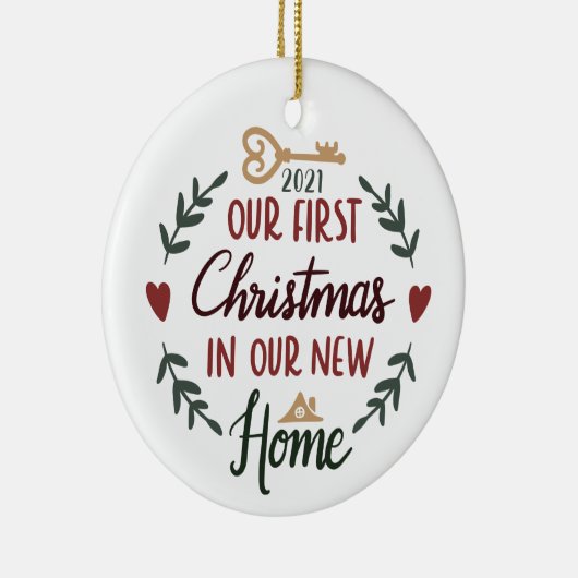 Kerstmis nieuwe startversiering keramisch ornament (Rechts)