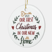 Kerstmis nieuwe startversiering keramisch ornament (Links)