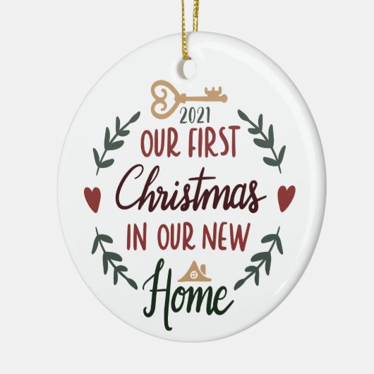 Kerstmis nieuwe startversiering keramisch ornament (Links)