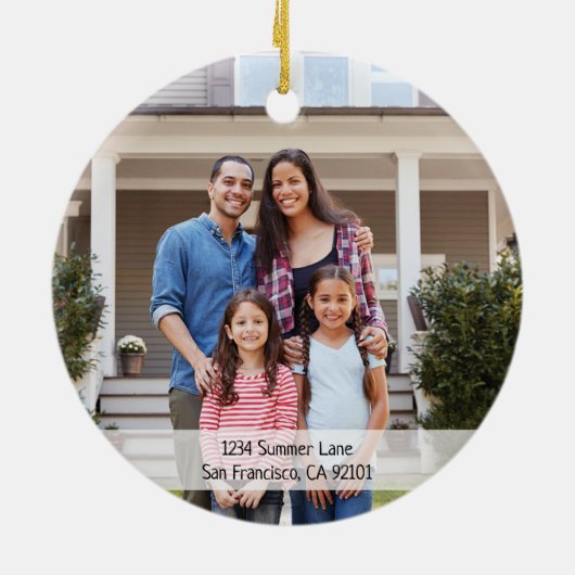 Kerstmis nieuwe startversiering keramisch ornament (Achterkant)