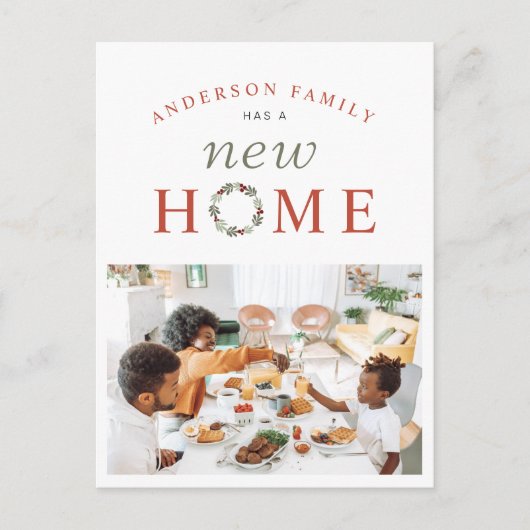 Kerstmis: Nieuwe thuisfeestdag Aankondigingskaart (Voorkant)