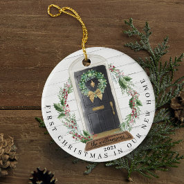 Kerstmis - Nieuwe Waterverf voor thuisgebruik - Zw Keramisch Ornament