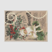 Kerstmis nieuwjaar Ephemeral Decoupage Craft Tissuepapier (Voorkant)