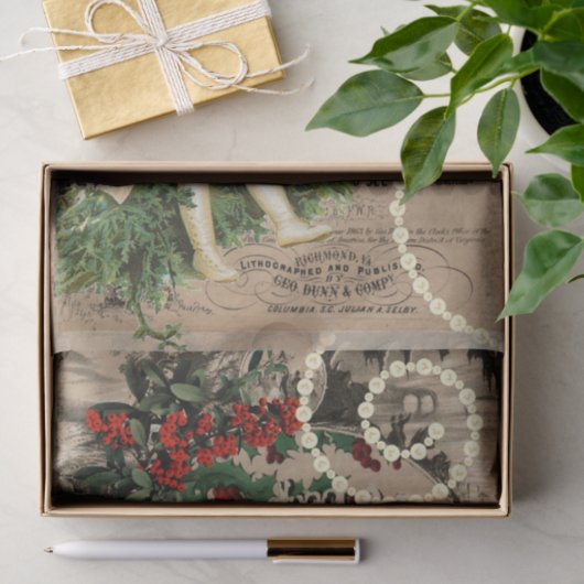 Kerstmis nieuwjaar Ephemeral Decoupage Craft Tissuepapier (Geschenk)