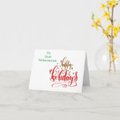 KERSTMIS/NIEUWJAAR GROETEN BUREAUKAART KAART (Gele Bloem)