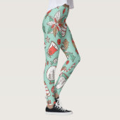 Kerstmis Nieuwjaar:  Hand getrokken Leggings (Rechts)