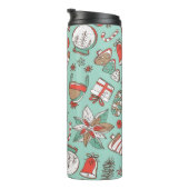 Kerstmis Nieuwjaar: Hand getrokken Thermosbeker (Geroteerd rechts)