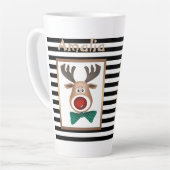 Kerstmis, nieuwjaar, hert latte mok (Linkerhoek)