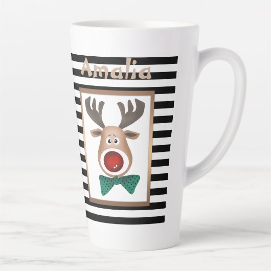 Kerstmis, nieuwjaar, hert latte mok (Rechts)