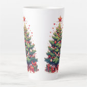 Kerstmis, Nieuwjaar, Kerstman Latte Mok (Voorkant)