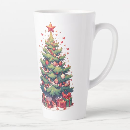 Kerstmis, Nieuwjaar, Kerstman Latte Mok (Rechts)
